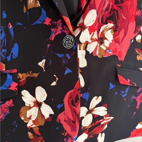 Jules & Leopold Black, Blue, White Red Floral Blazer size Small - Picture 5 of 11